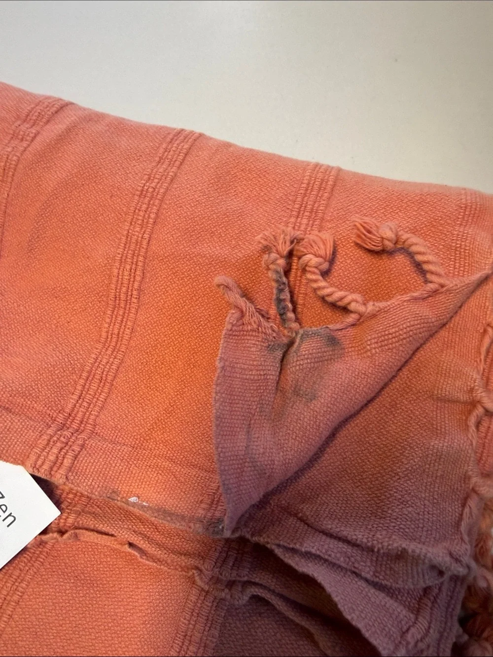 INFUSEZEN Stonewashed Organic Turkish Towel in Orange